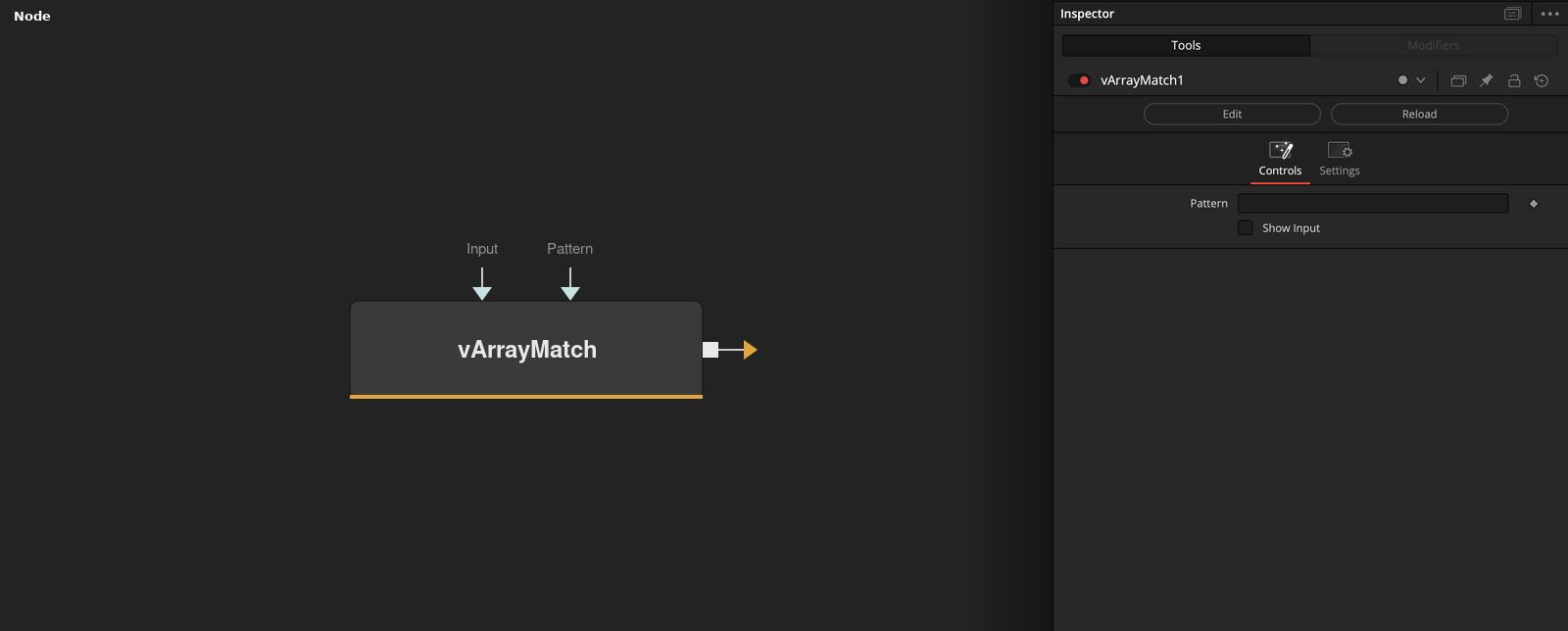 vArrayMatch node