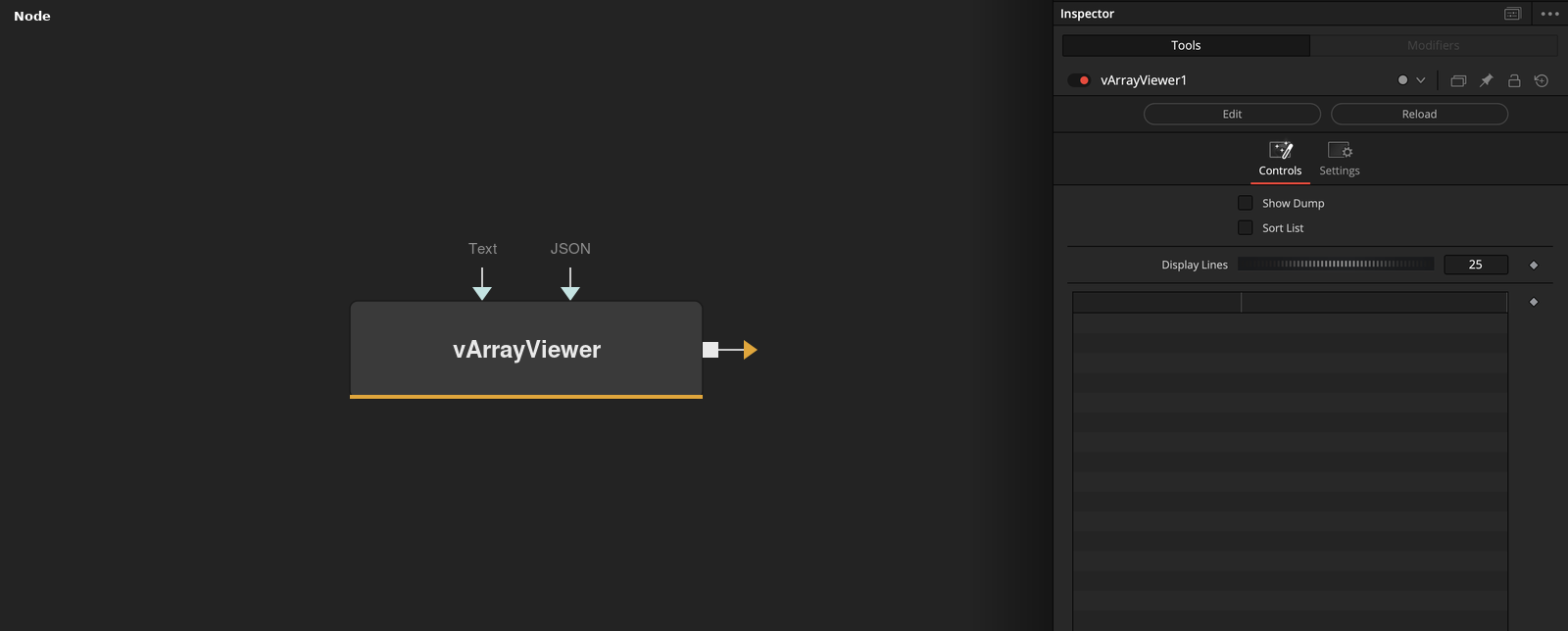 vArrayViewer node