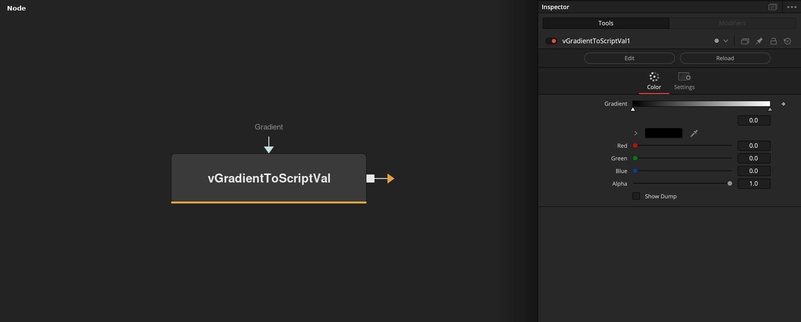 vGradientToScriptVal node