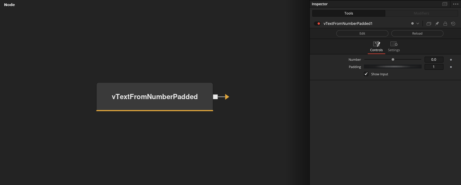 vTextFromNumberPadded node