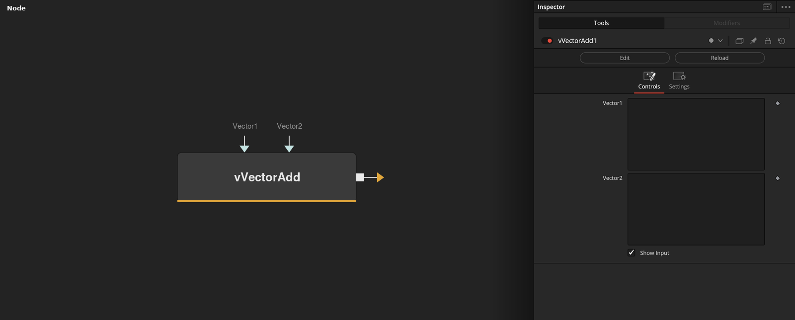 vVectorAdd node