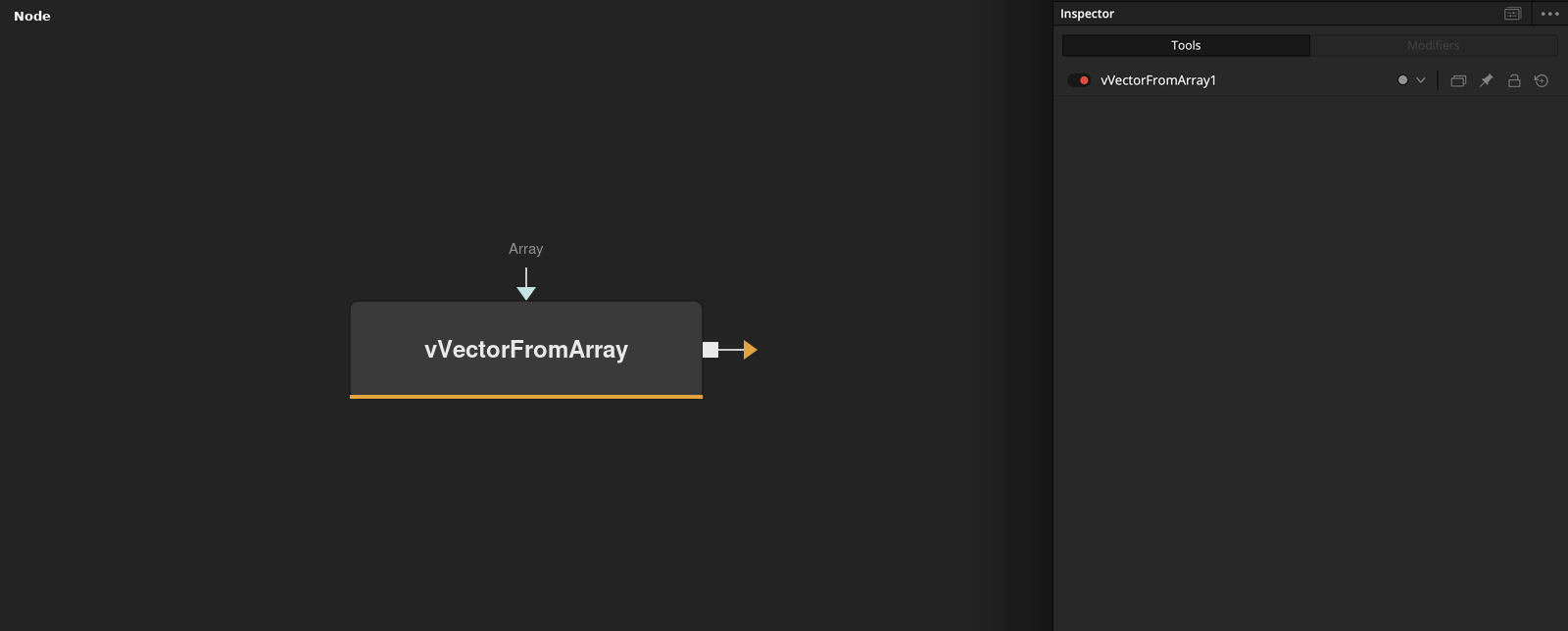 vVectorFromArray node