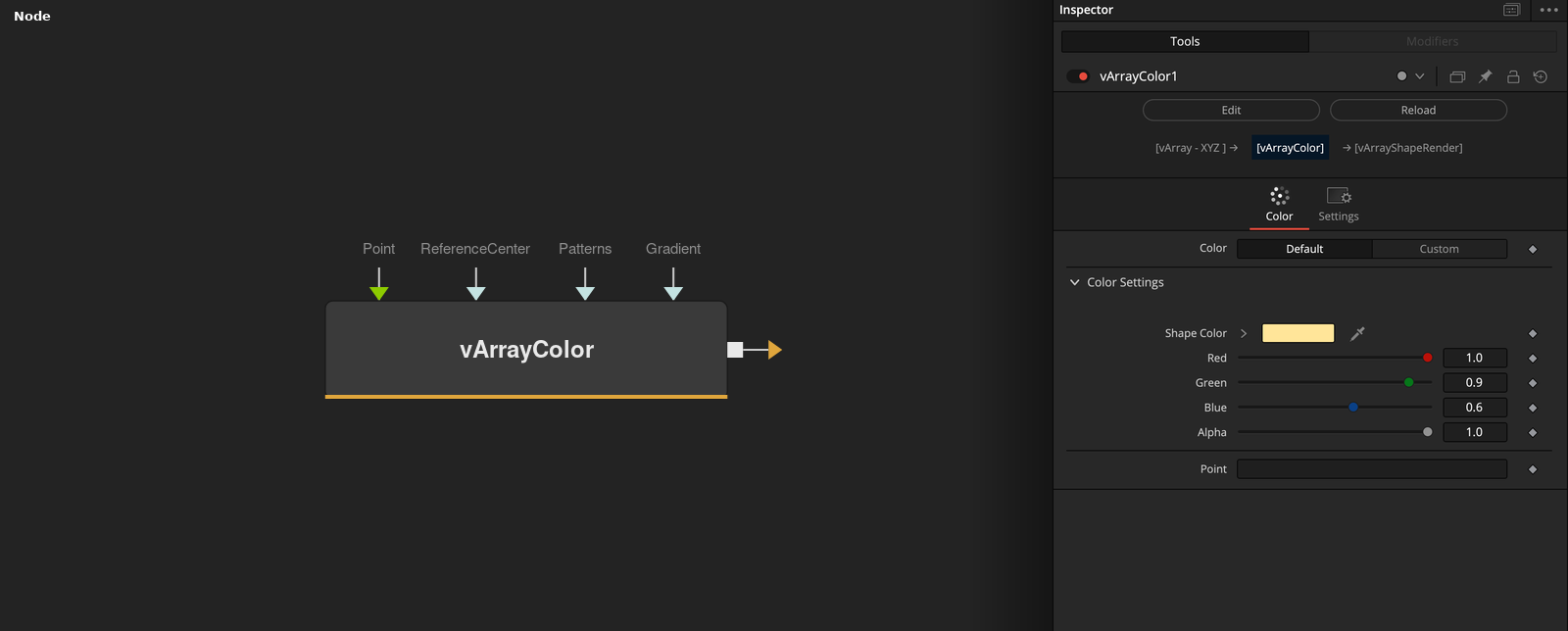 vArrayColor node