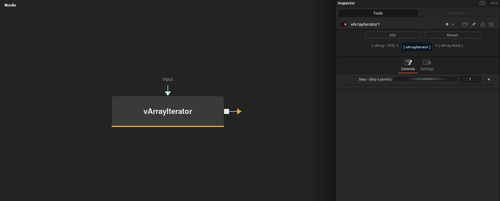 vArrayIterator node