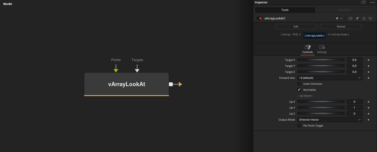 vArrayLookAt node