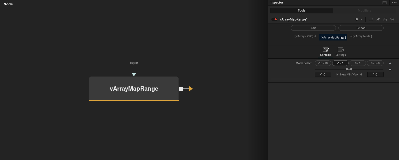 vArrayMapRange node