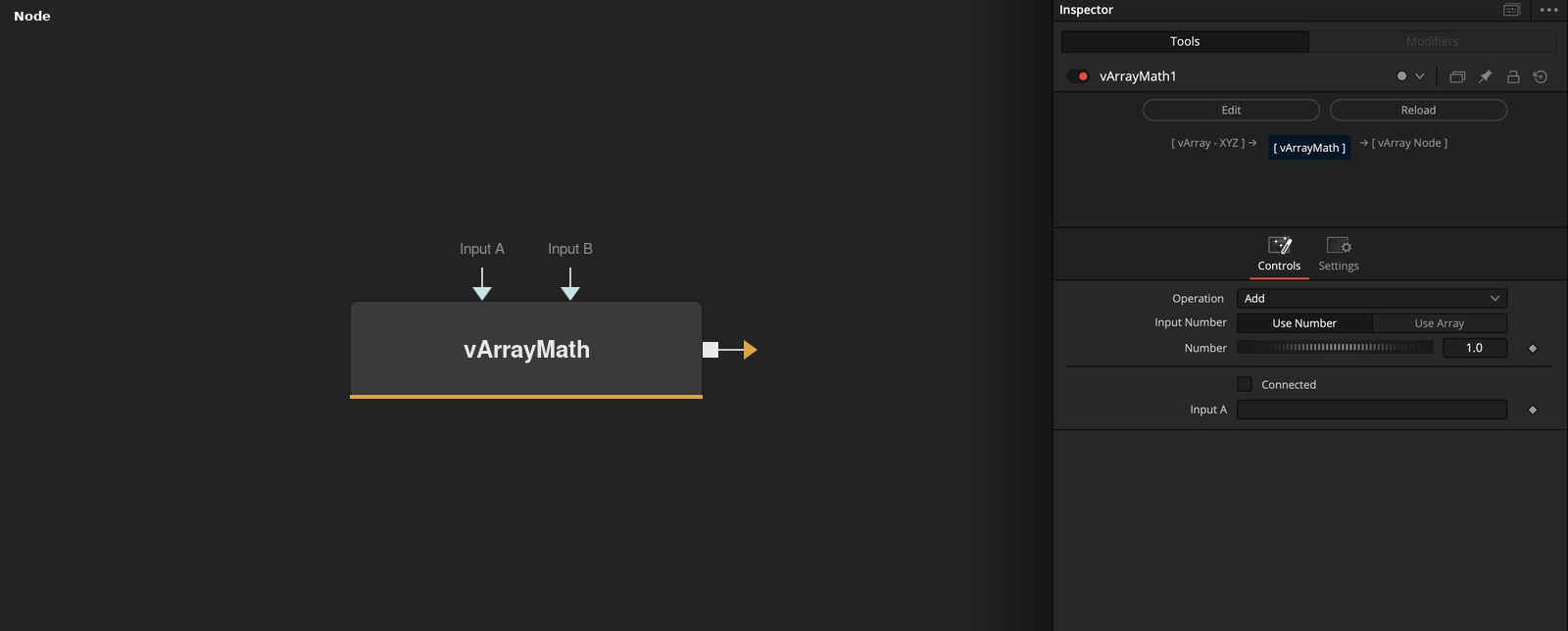 vArrayMath node