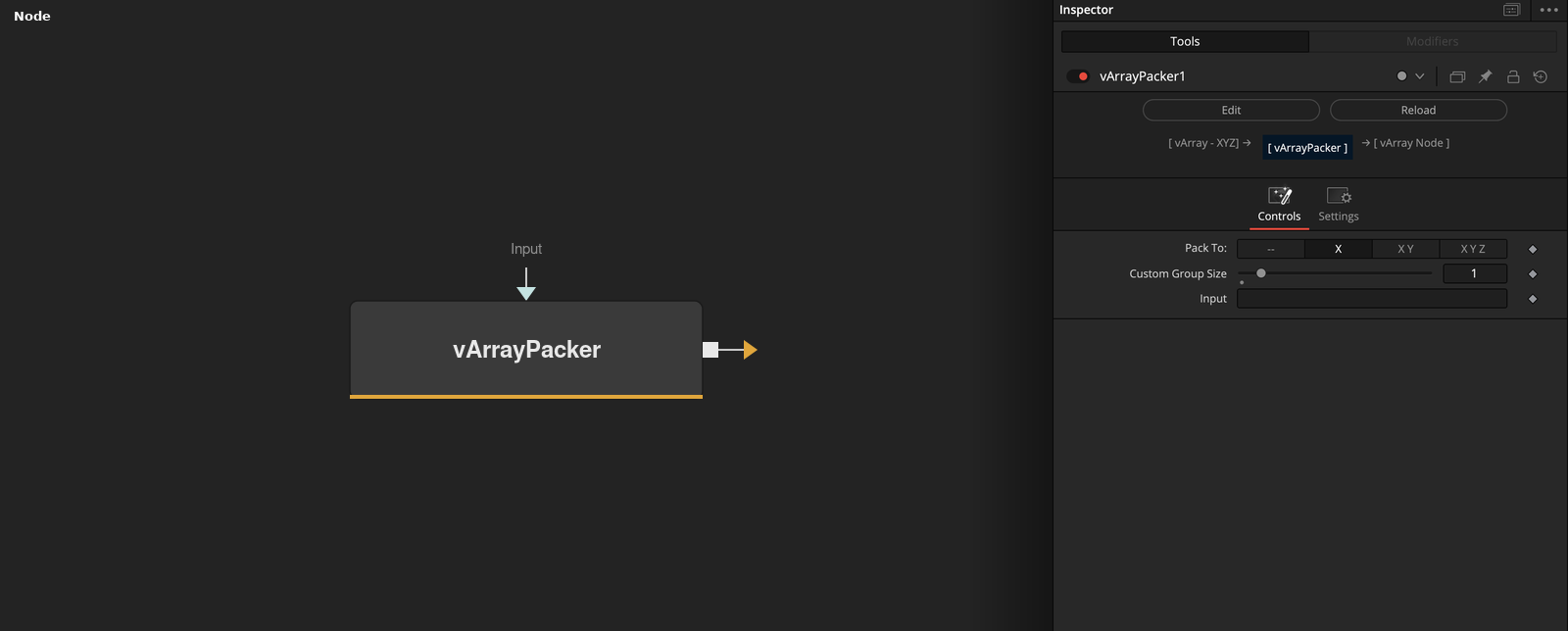 vArrayPacker node