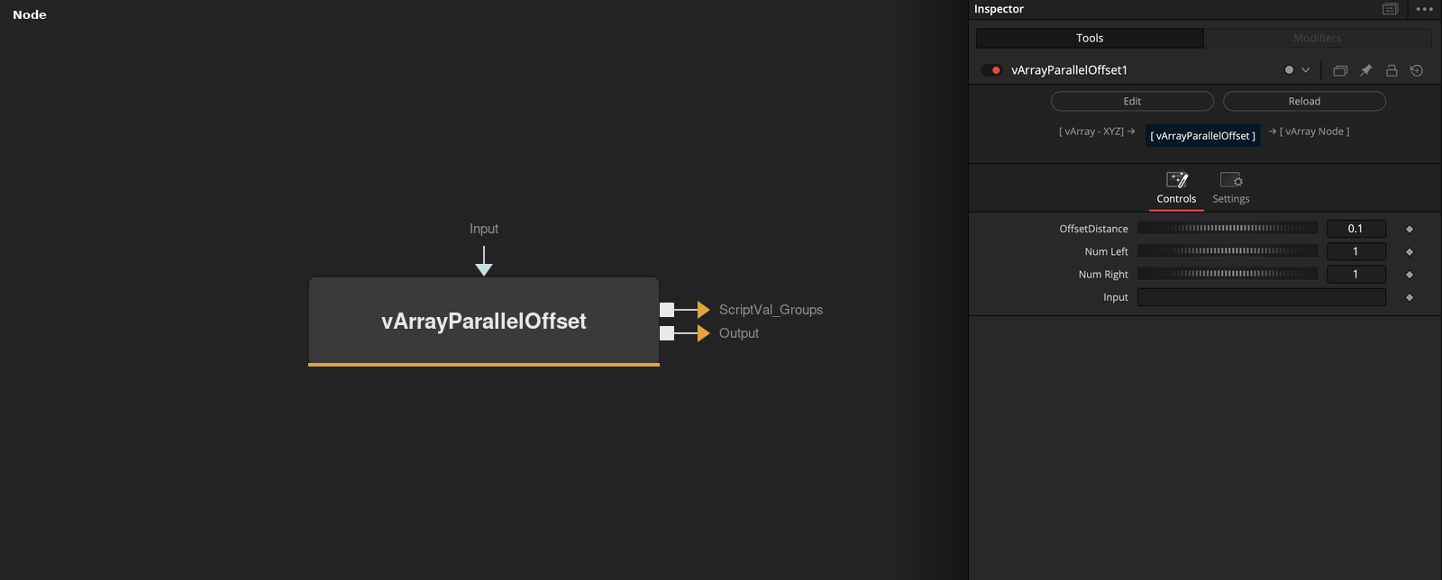 vArrayParallelOffset node
