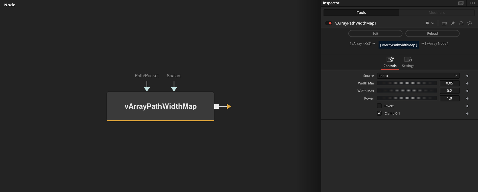 vArrayPathWidthMap node
