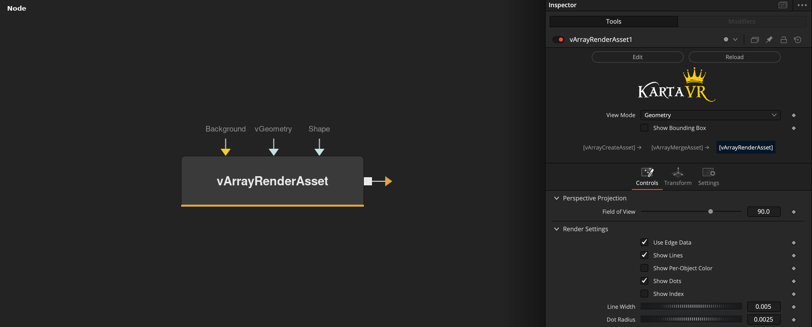 vArrayRenderAsset node