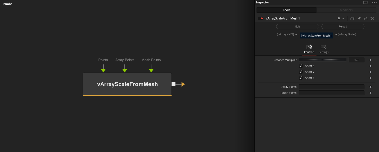 vArrayScaleFromMesh node
