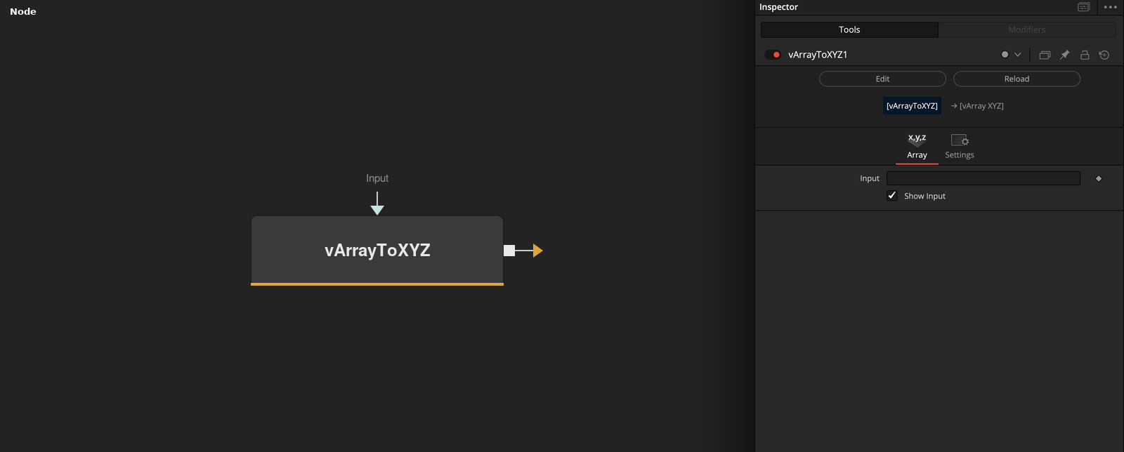 vArrayToXYZ node