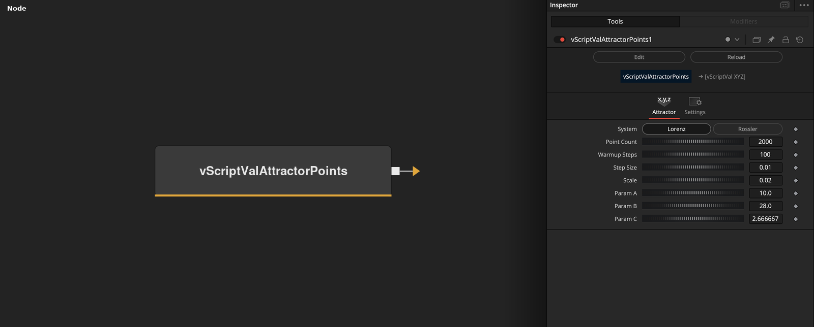 vScriptValAttractorPoints node