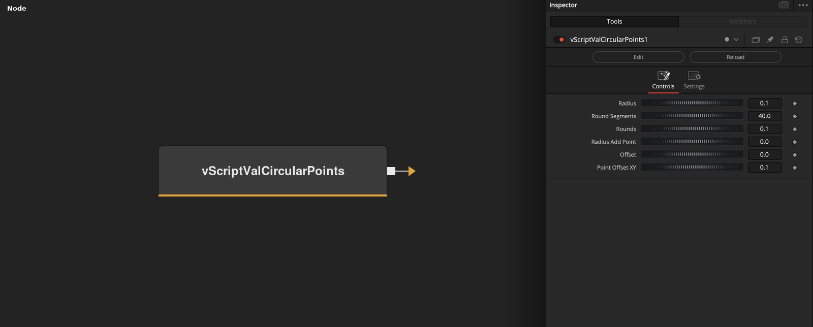 vScriptValCircularPoints node