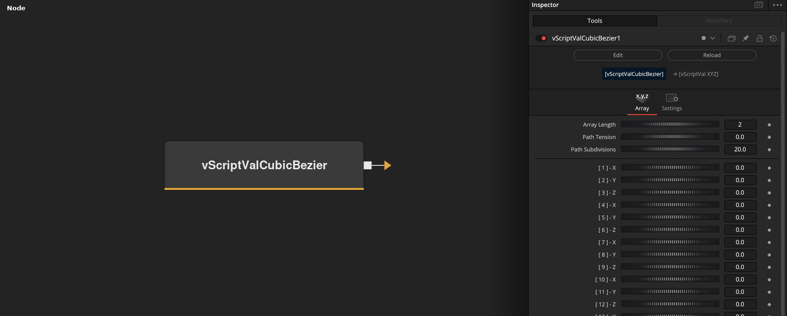 vScriptValCubicBezier node