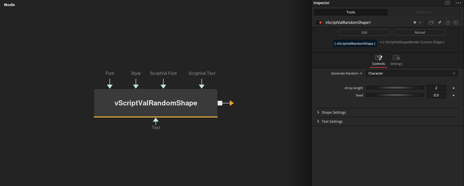 vScriptValRandomShape node