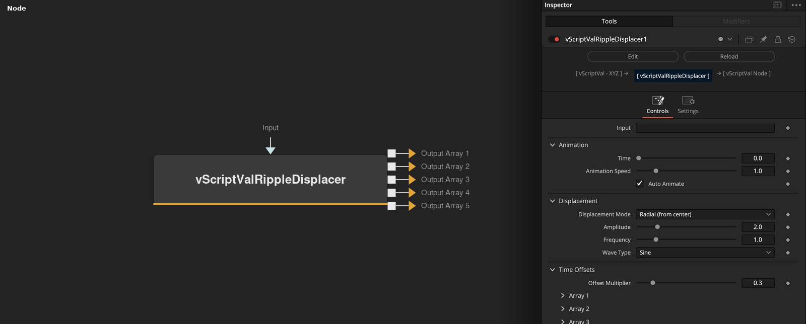 vScriptValRippleDisplacer node