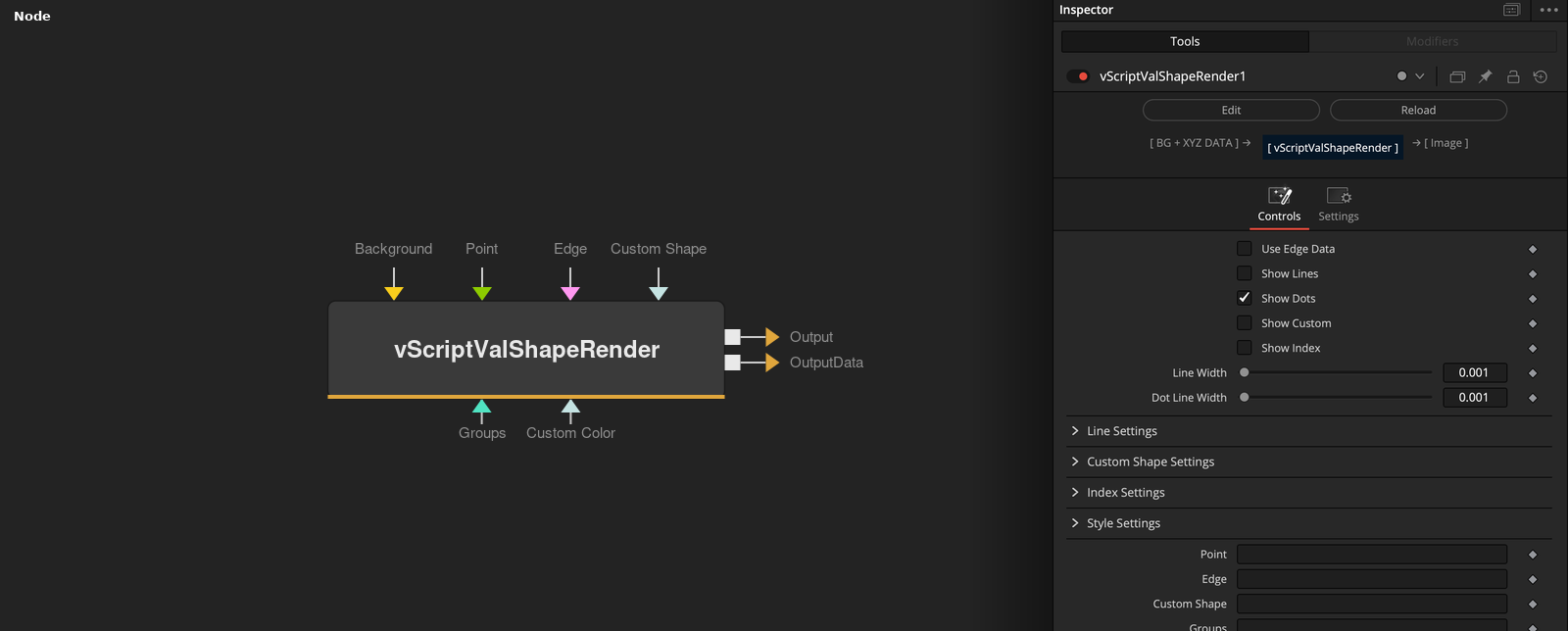 vScriptValShapeRender node